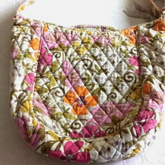 Vera Bradley Tea Garden Crossbody Bag Medium Multicolor Floral Retired Purse - Picture 2 of 10